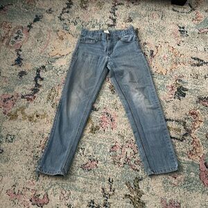 Shaded glory blue faded jeans with front and back pockets size 16